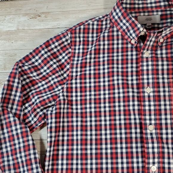Jack Spade NYC Red Blue White Plaid Long Sleeve Button Down‎ Shirt Mens L - Picture 3 of 8